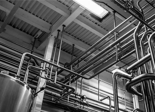 metal pipes from operation plant