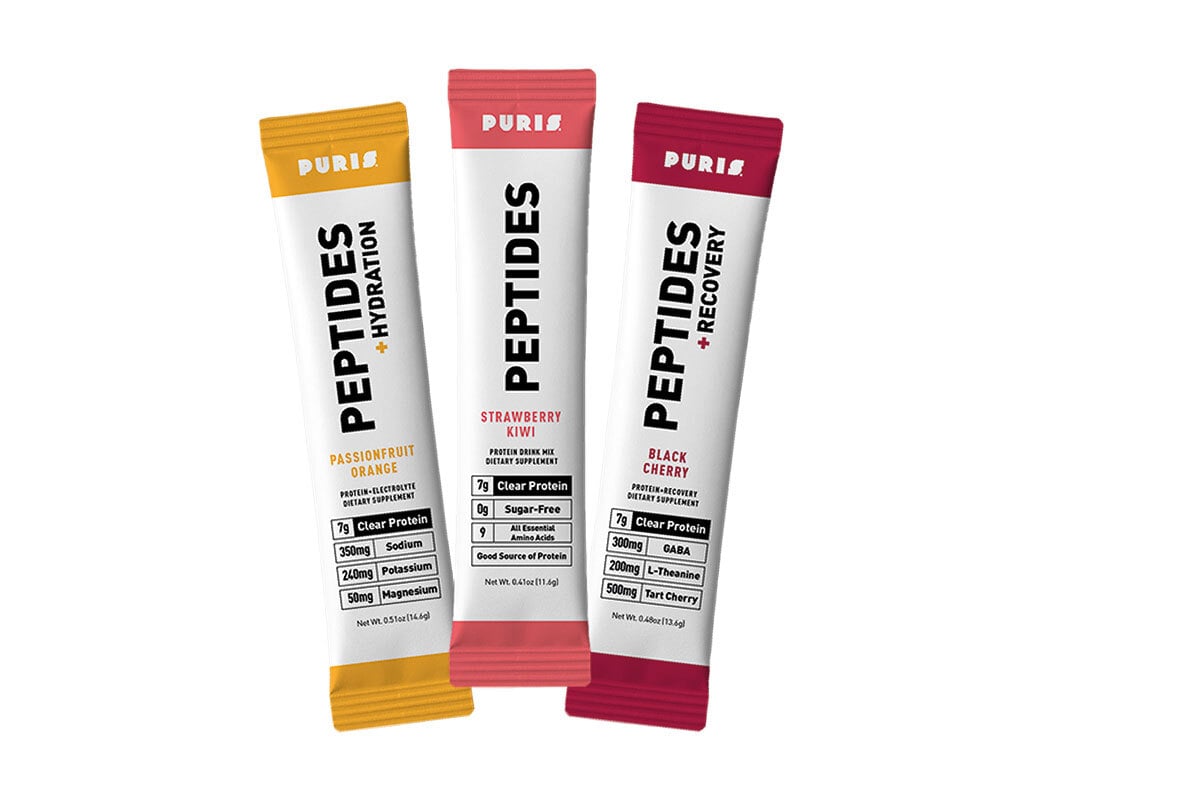 Different colored skinny peptide packets