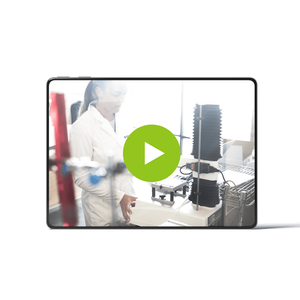 Webinar video with play button on top